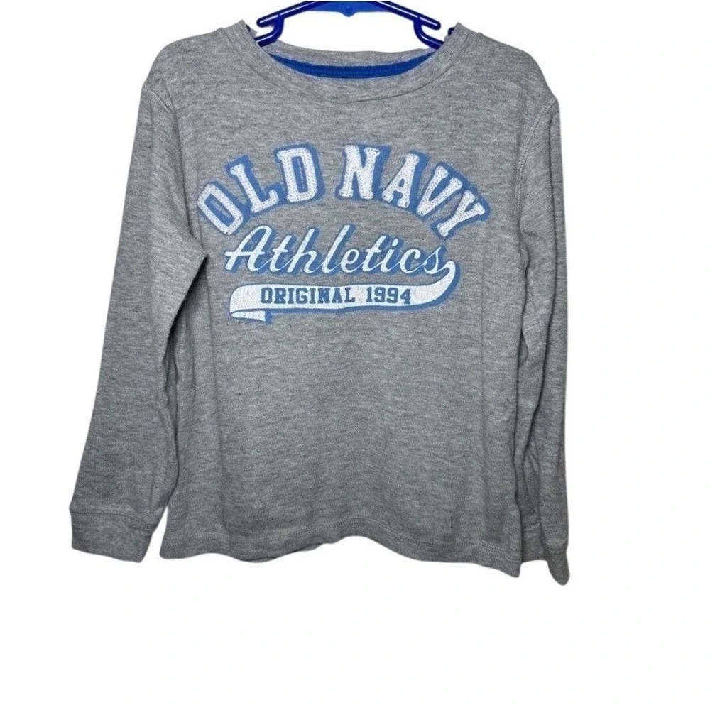 Old Navy Athletics Long Sleeve T-Shirt Boys Size XS Gray Original 1994